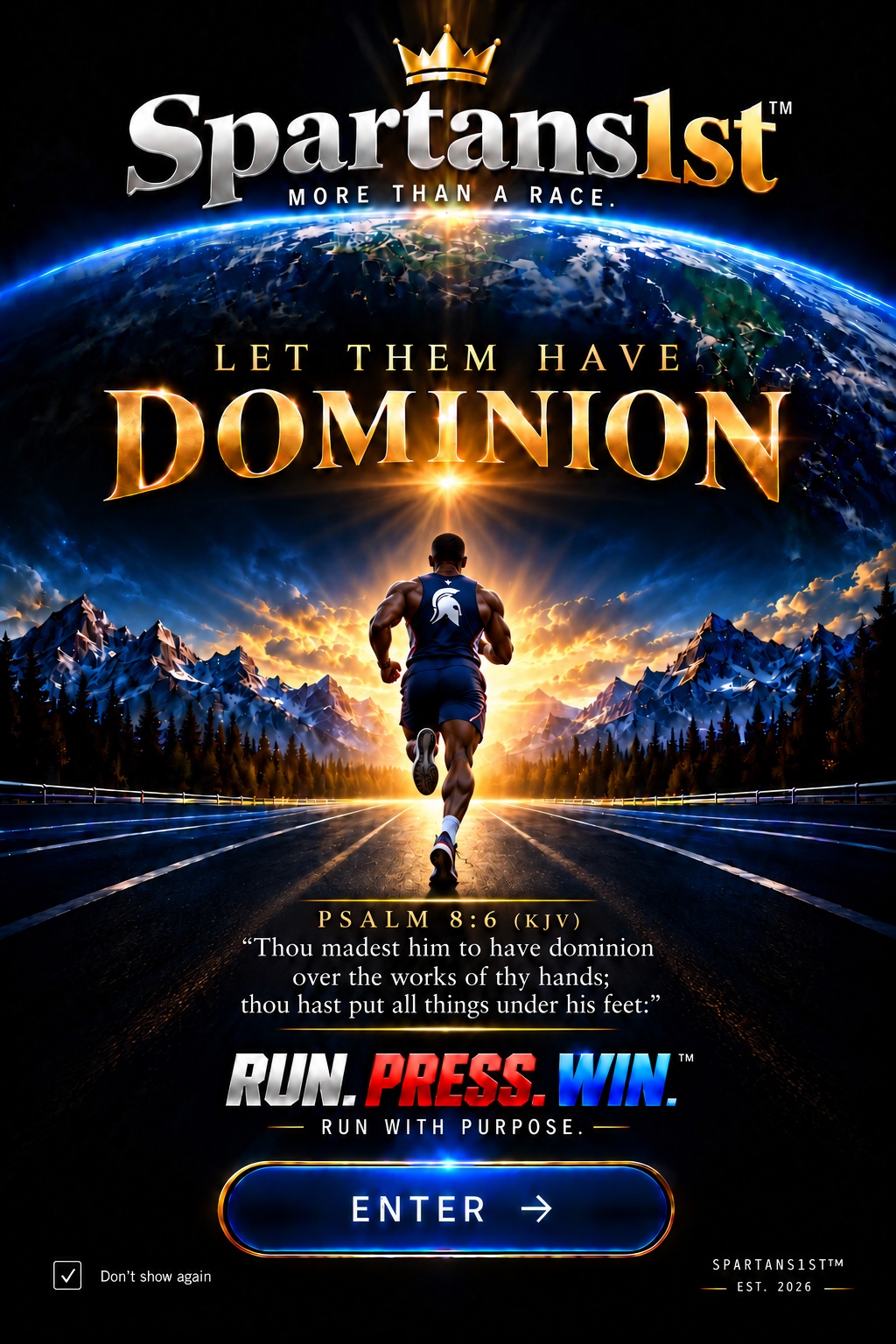 Spartans1st — Let Them Have Dominion. Psalm 8:6. Fight. Press. Win.